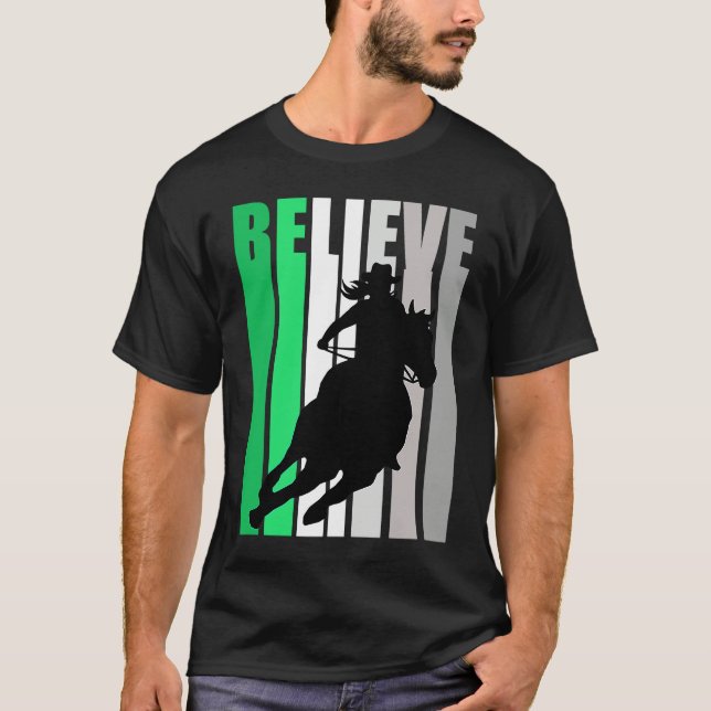 Camiseta Green Believe Cowgirl Motivational Inspiring Farm  (Frente)