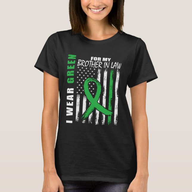 Camiseta Green Brother In Law Kidney Disease Awareness USA  (Frente)