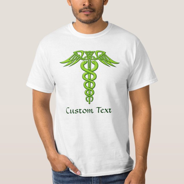 Camiseta Green Celtic Knot Caduceus (Frente)