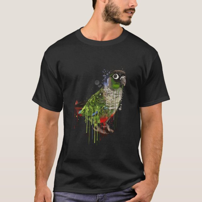 Camiseta Green Cheek Conure Conure Parrot (Frente)