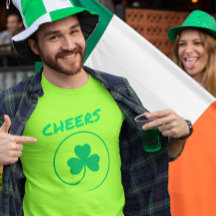Green Clover Shamrock Irish Cheers Rua de Patrick