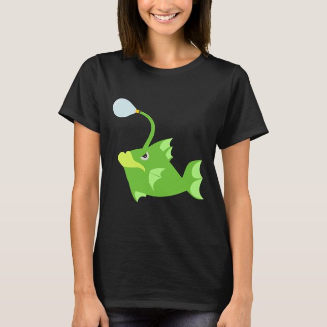Camiseta Green Color Deep Sea Angler Fish (Frente)
