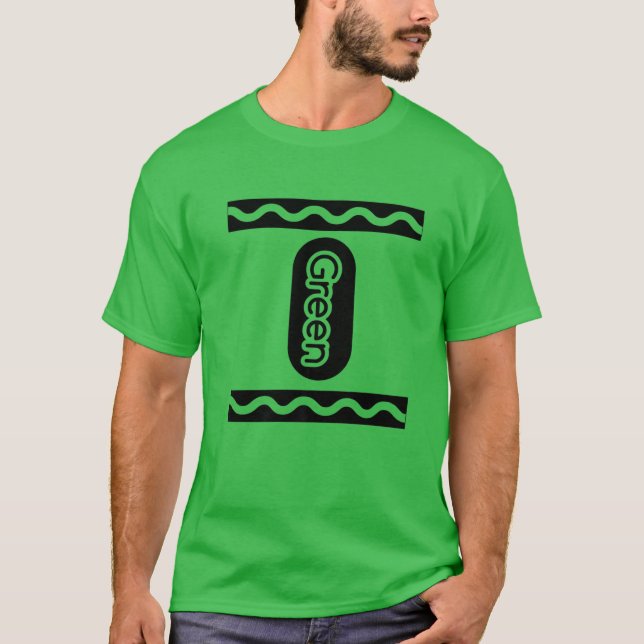 Camiseta Green-Crayon Halloween Figurume Casal Amigo Group (Frente)