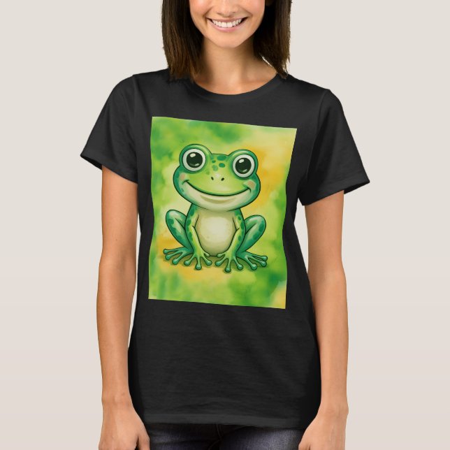 Camiseta Green cute frog (Frente)