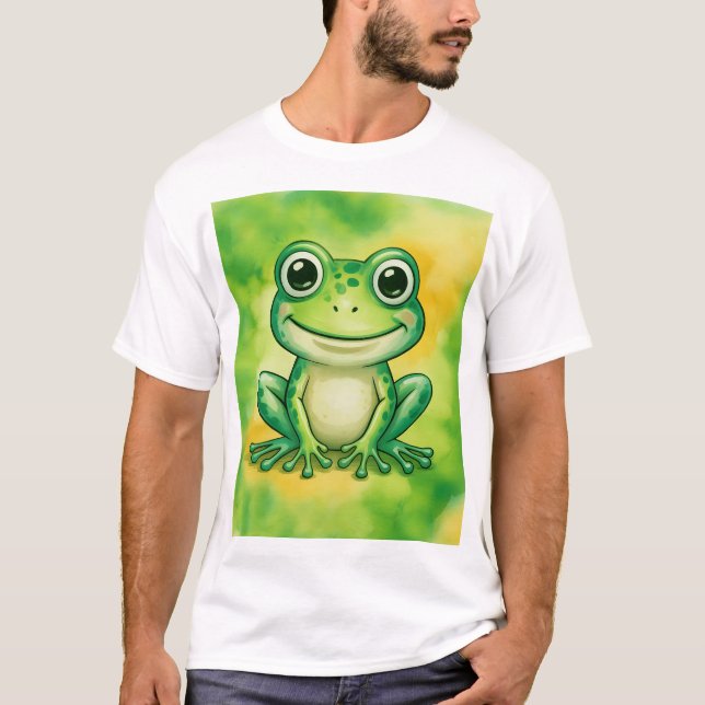 Camiseta Green cute frog (Frente)