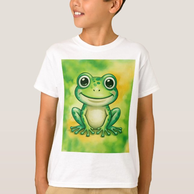 Camiseta Green cute frog (Frente)