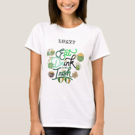 Camiseta Green cute rainbow party patrick's day