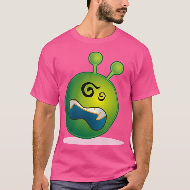 Camiseta Green Dizzy Alienígena Emoji (Frente)
