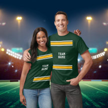 Green Dourada White Sports Jersey Team Name Unisex