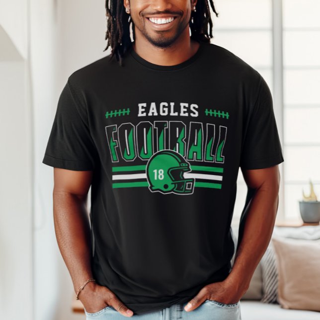 Camiseta Green e Black Men da Equipe de Futebol Personaliza (Criador carregado)