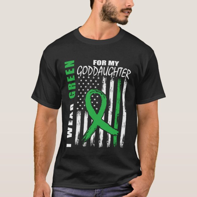 Camiseta Green For My Goddaughter Kidney Disease Awareness  (Frente)