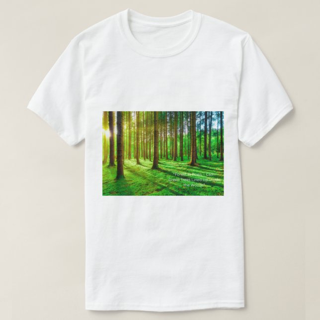 Camiseta Green Forest Image - Lush Nature  (Frente do Design)