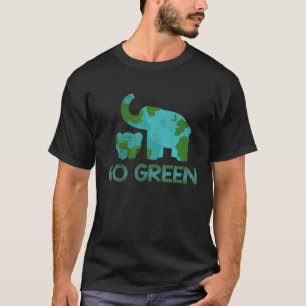 Camiseta Green Go Elephant Nature Climate Protect Hour Day