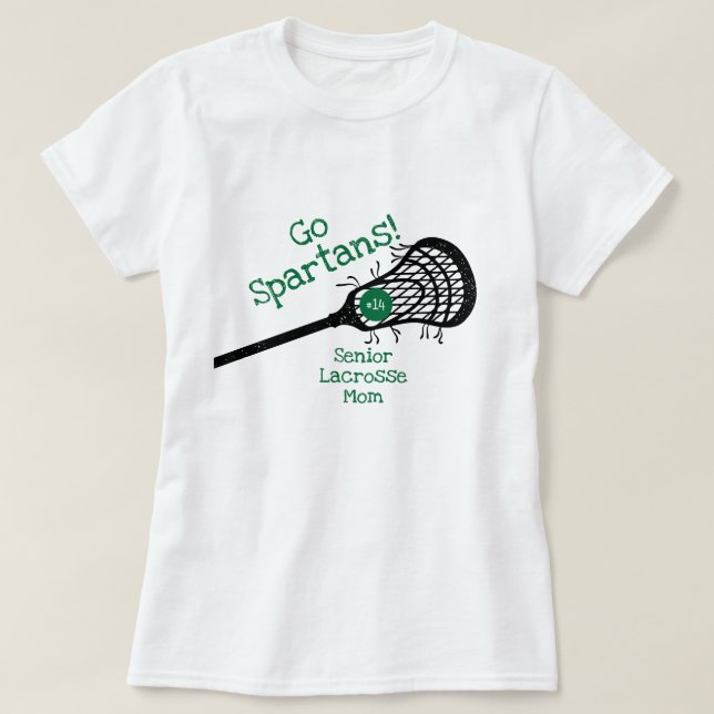 Camiseta Green Go Team Lacrosse Mãe (Frente do Design)