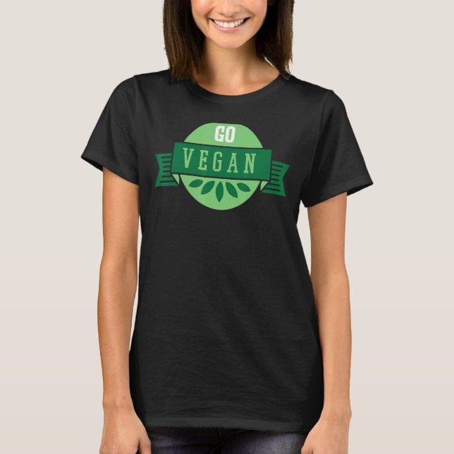 Camiseta Green Go Vegan baseado em planta (Frente)