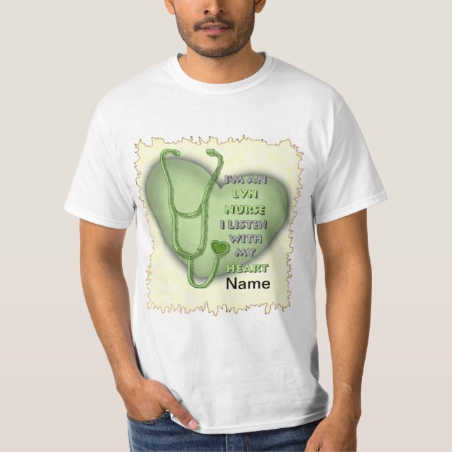 Camiseta Green Heart LVN Nurse (Frente)