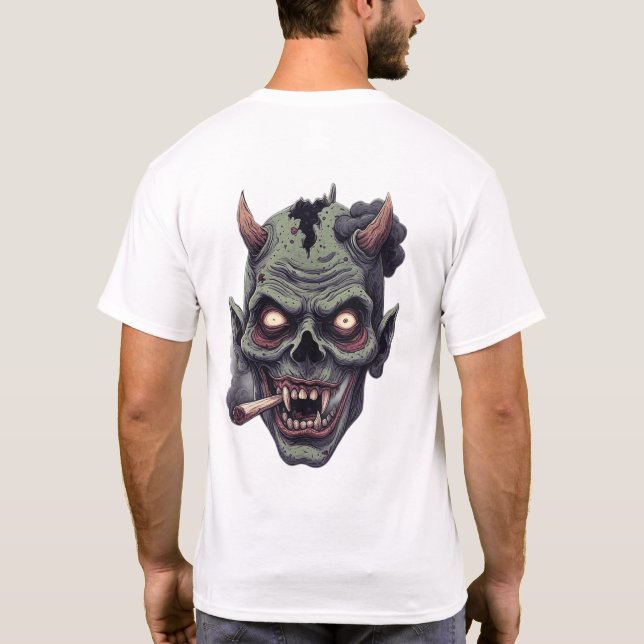 Camiseta Green Horned Monster Graphi (Verso)