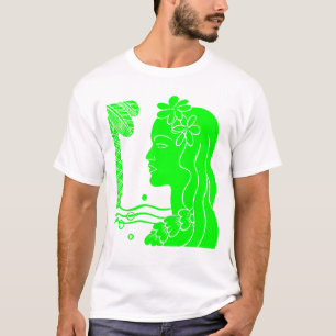 Camiseta Green Hula Girl Head