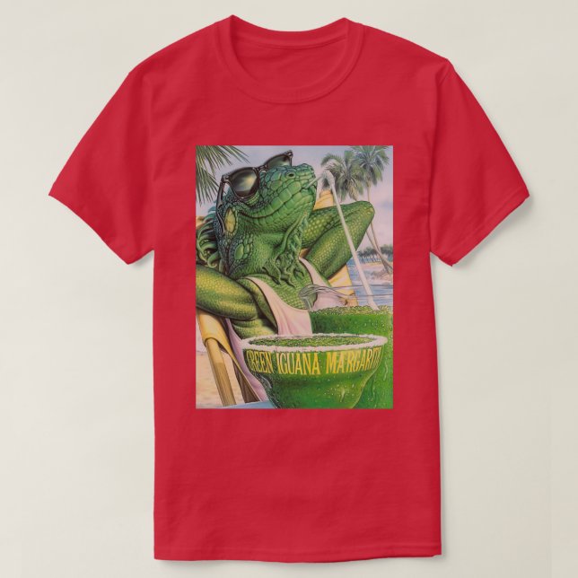 Camiseta Green Iguana Margarita (Frente do Design)