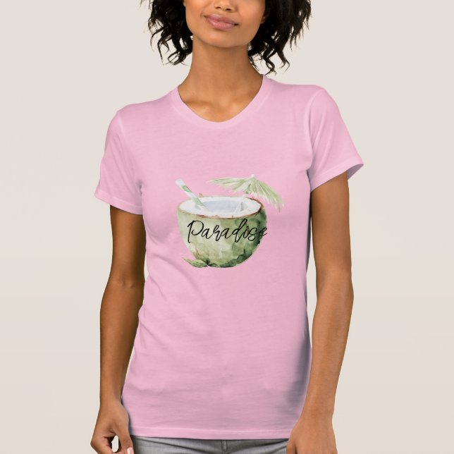 Camiseta Green Island Coconut Paradise (Frente)
