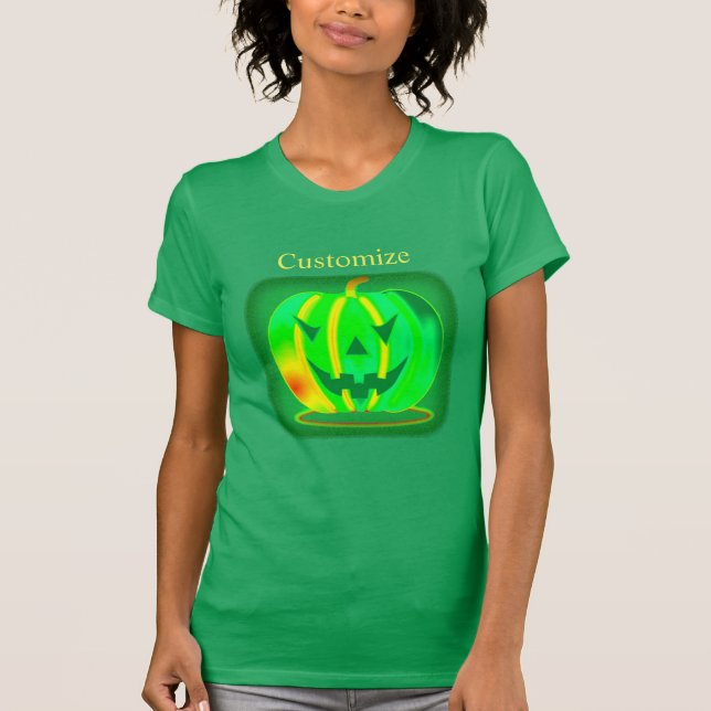 Camiseta Green Jack o'lantern Halloween Thunder_Cove (Frente)