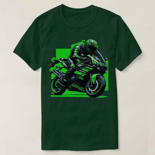 Camiseta Green Kawasaki ZX10R (Frente do Design)