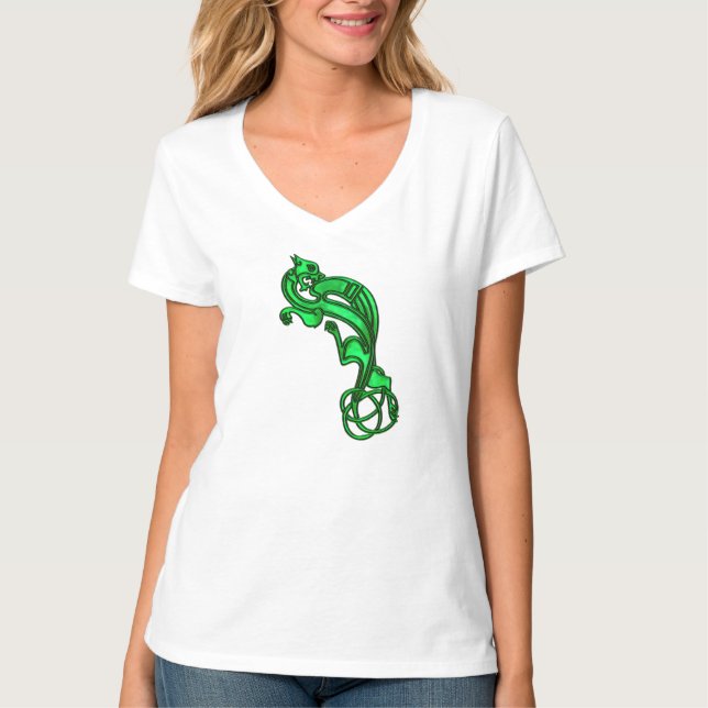 Camiseta Green Metallic Celtic Dog Tshirt (Frente)