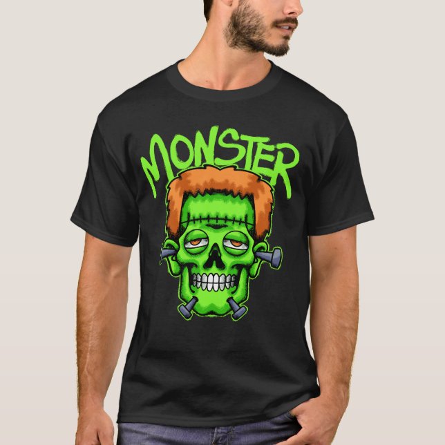 Camiseta Green Monster Head streetwear (Frente)
