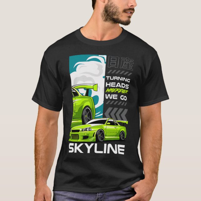 Camiseta Green Nissan Gtr (Frente)