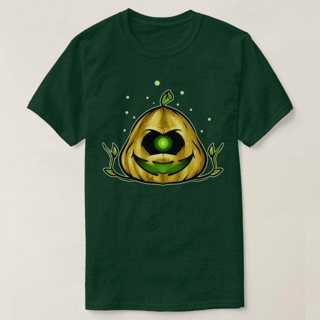 Camiseta Green One Eyed Pumpkin Green (Frente do Design)