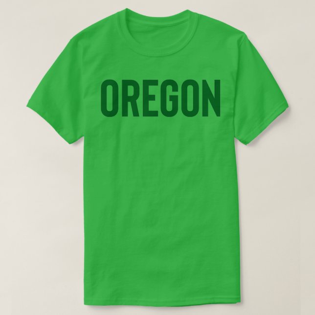 Camiseta Green Oregon Para Viagem de Viagem (Frente do Design)