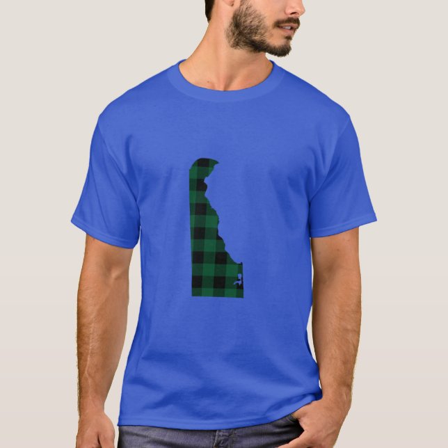 Camiseta Green Plaid Delaware (Frente)