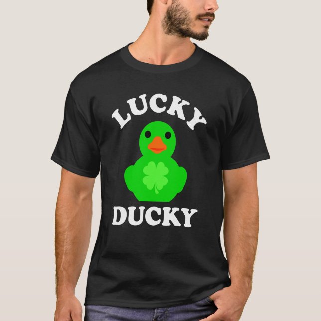 Camiseta Green Rubber Duck Quack Four Leaf C Lucky Ducky (Frente)