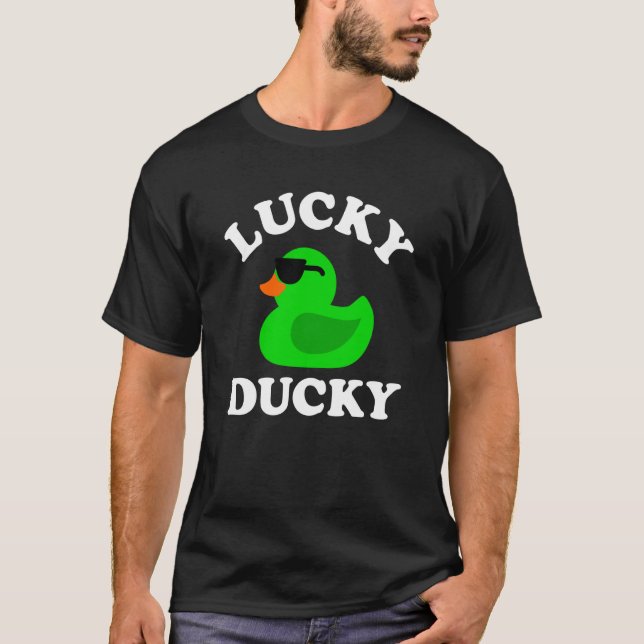 Camiseta Green Rubber Duck Sunglasses Lucky Ducky Quack Duc (Frente)