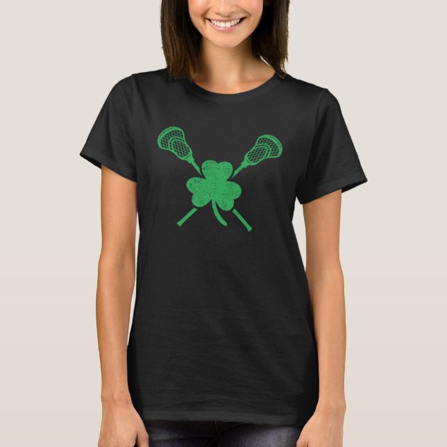 Camiseta Green Shamrock Lacrosse Irish St Patrick s Day Men (Frente)