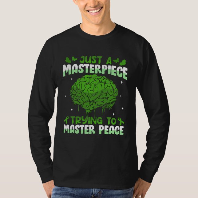 Camiseta Green Stigma Mental Health Matters Awareness Mens  (Frente)