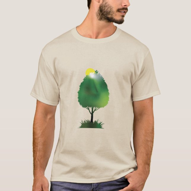 Camiseta Green Tree Sunrise Nature Growth Eco Lover T-Shirt (Frente)