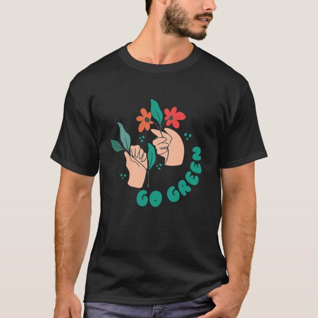 Camiseta Green Vegan Plastic Free Save Earth  1 (Frente)