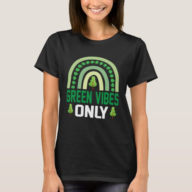 Camiseta Green Vibes Plant More Trees Save Climate Change E (Frente)