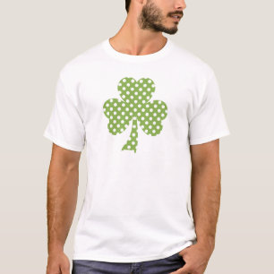 Camiseta Greenery Shamrock Clover Bolinhas dia de Patrick