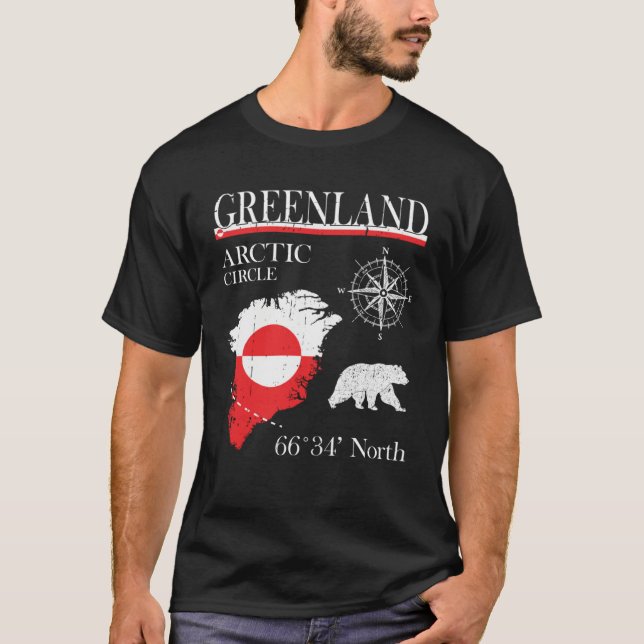 Camiseta Greenland Arctic Circle  Polar Circle North Grönla (Frente)