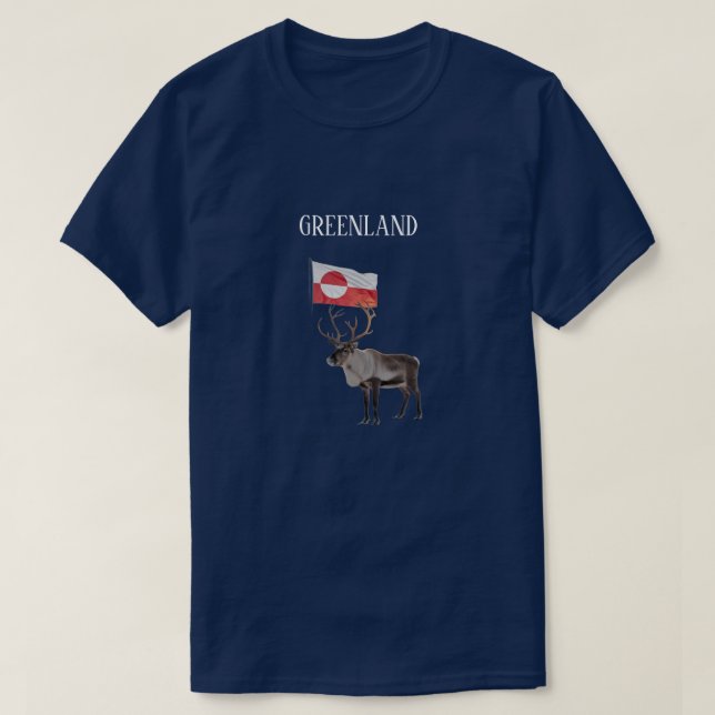 Camiseta GREENLAND Flag Proud T-Shirt (Frente do Design)