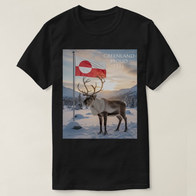 Camiseta GREENLAND Proud and Free (Frente do Design)