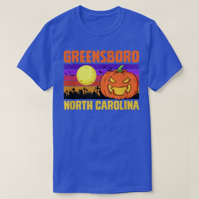 Camiseta Greensboro North Carolina Happy Halloween Party Lo (Frente do Design)