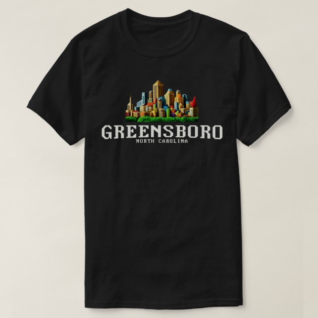 Camiseta Greensboro North olina (Frente do Design)