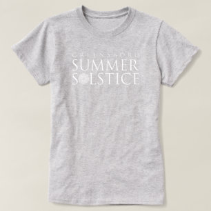 Camiseta Greensboro Solstício de Verão Simples Cinza Malhad