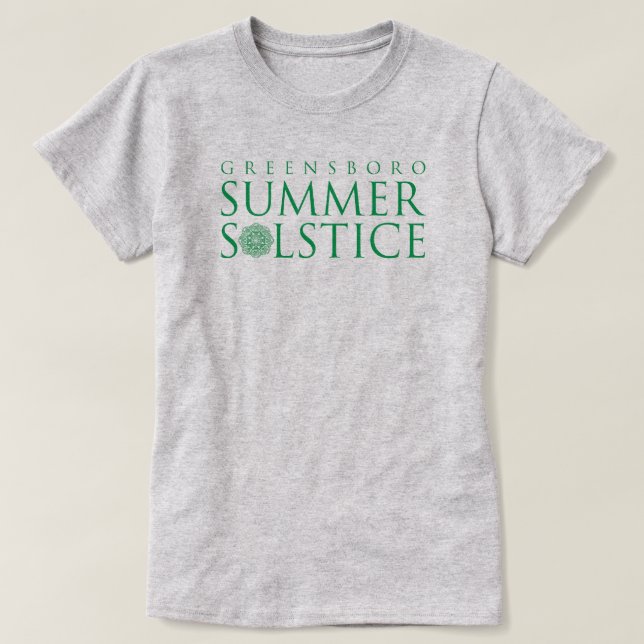 Camiseta Greensboro Solstício de Verão Simples Verde em Cin (Frente do Design)