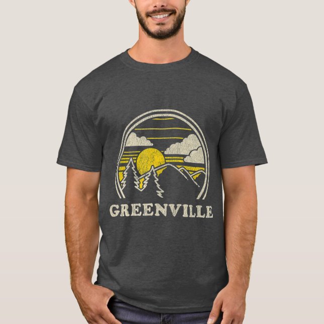 Camiseta Greenville Carolina do Sul SC Vintage Hiking (Frente)