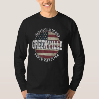 Camiseta Greenville Carolina do Sul Vintage - bandeira amer