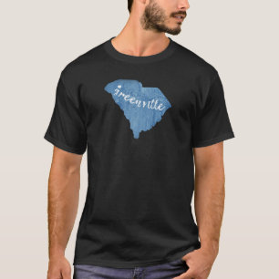 Camiseta Greenville Carolina do Sul Wood Grain